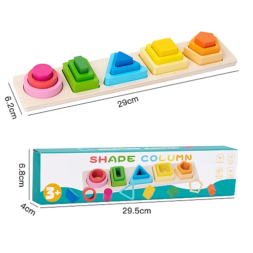 Развивающая игрушка Монтессори Разноцветные фигуры от Obetty