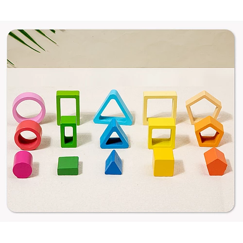 Развивающая игрушка Монтессори Разноцветные фигуры от Obetty