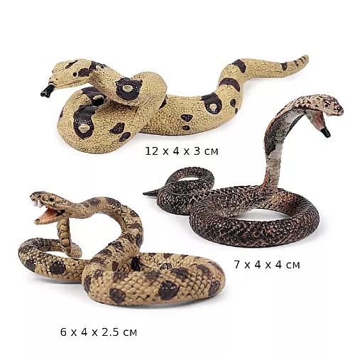 Развивающий набор фигурок Семья змей (3 шт) от Obetty