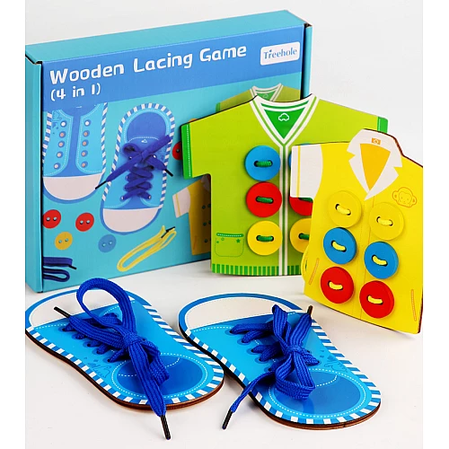 Розвиваюча іграшка-шнурівка 4 в 1 від Obetty