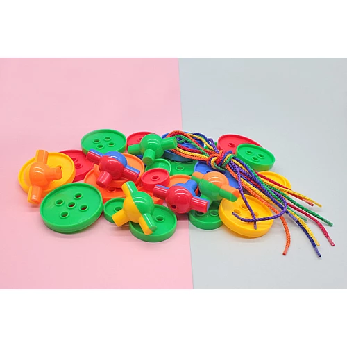 Развивающий набор шнуровка Пуговицы (42 элемента) от Obetty