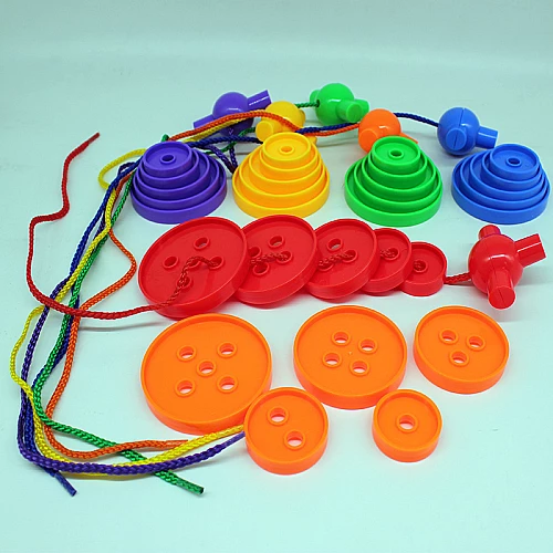 Развивающий набор шнуровка Пуговицы (42 элемента) от Obetty