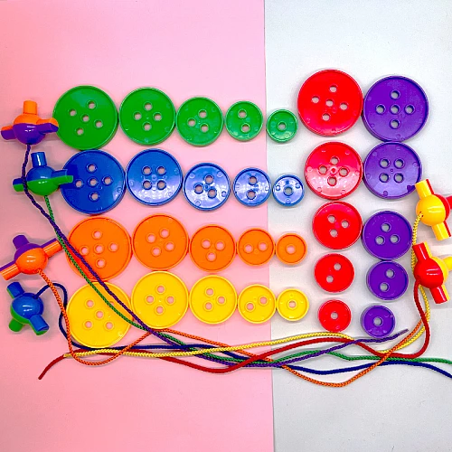 Развивающий набор шнуровка Пуговицы (42 элемента) от Obetty