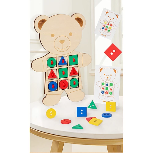 Розвиваюча іграшка шнурівка Ведмедик від Obetty