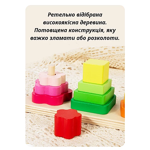 Развивающая игрушка сортер Пирамидка от Obetty