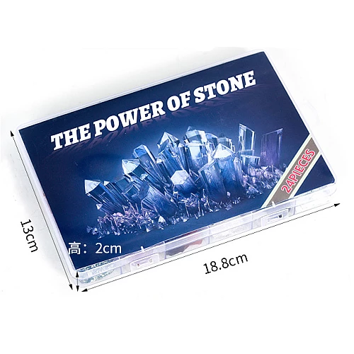 Науковий набір Колекція необроблених мінералів (24 камені) від Obetty