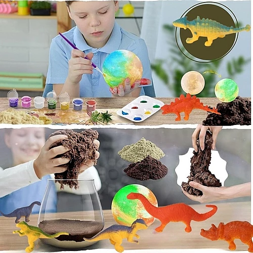 Набір для творчості Терраріум з підсвічуванням. Динозаври від Obetty