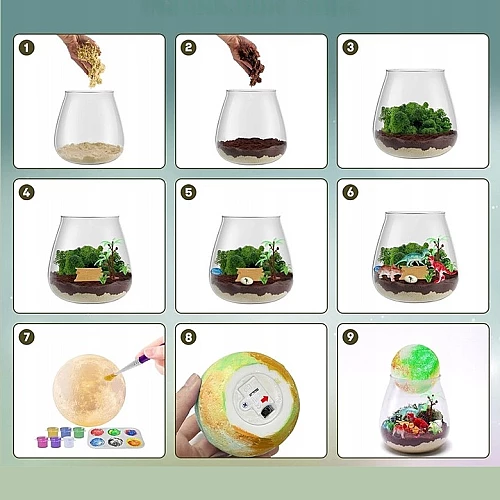 Набір для творчості Терраріум з підсвічуванням. Динозаври від Obetty