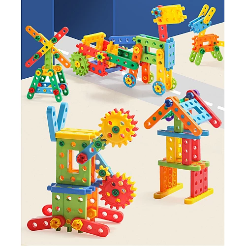 Розвиваючий STEM набір Веселе будівництво (92 деталі) від Obetty