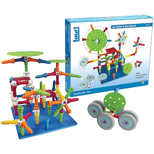 Великий STEM набір для 3D будівництва з кілочками від PlayMonster Великий STEM набір для 3D будівництва з кілочками від PlayMonster