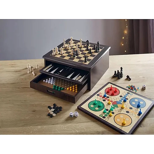 Деревянный набор настольных игр 10 в 1 от Playtive Деревянный набор настольных игр 10 в 1 от Playtive