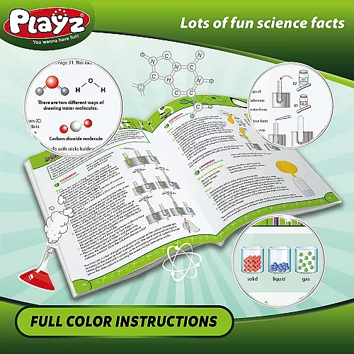 Научный набор STEM Химические опыты A+ (36+ экспериментов) от Playz Научный набор STEM Химические опыты A+ (36+ экспериментов) от Playz