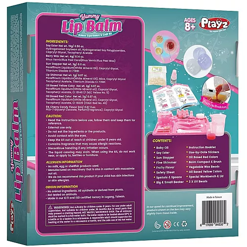 Научный STEM набор Бальзам для губ, блеск и помада от Playz Научный STEM набор Бальзам для губ, блеск и помада от Playz