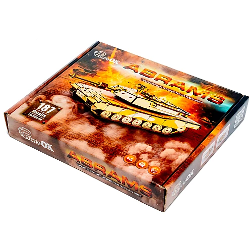 Дерев'яний 3D-конструктор Абрамс (187 деталей) від PuzzleOk