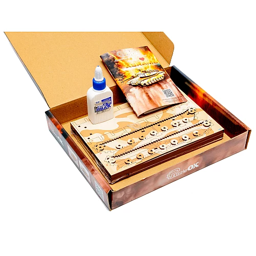 Дерев'яний 3D-конструктор Абрамс (187 деталей) від PuzzleOk