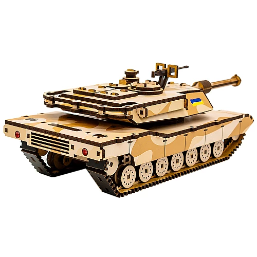 Дерев'яний 3D-конструктор Абрамс (187 деталей) від PuzzleOk