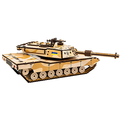 Дерев'яний 3D-конструктор Абрамс (187 деталей) від PuzzleOk