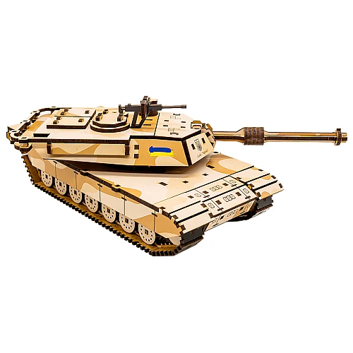 Дерев'яний 3D-конструктор Абрамс (187 деталей) від PuzzleOk