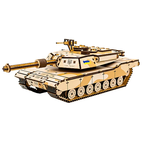 Дерев'яний 3D-конструктор Абрамс (187 деталей) від PuzzleOk