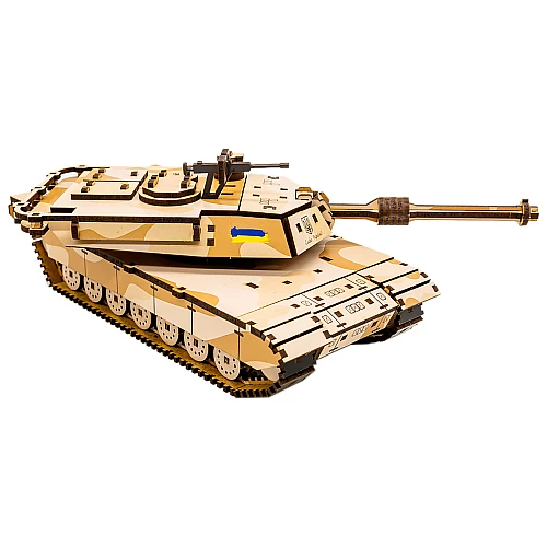 Дерев'яний 3D-конструктор Абрамс (187 деталей) від PuzzleOk