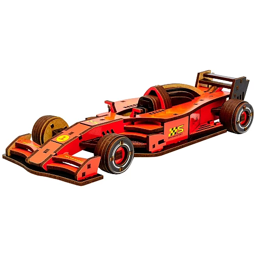 Деревянный 3D-конструктор Болид (126 деталей) от PuzzleOk