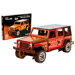 Дерев'яний 3D-конструктор Джип (162 деталі) від PuzzleOk