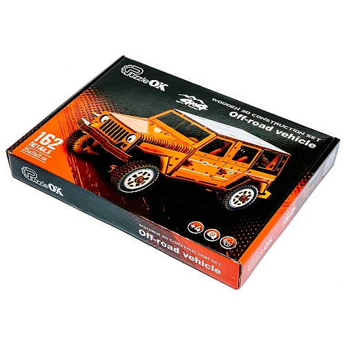 Дерев'яний 3D-конструктор Джип (162 деталі) від PuzzleOk