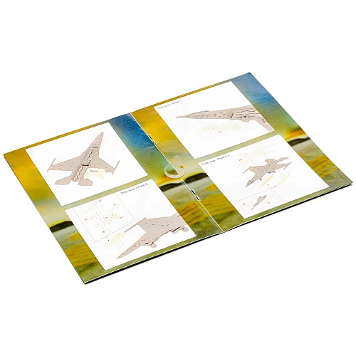 Деревянный 3D-конструктор F16 (79 деталей) от PuzzleOk