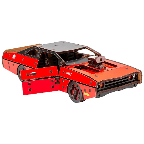 Дерев'яний 3D-конструктор Форсаж (125 деталей) від PuzzleOk