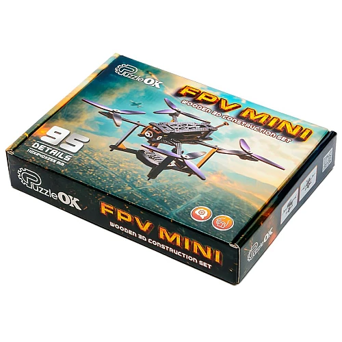 Дерев'яний 3D-конструктор FPV Mini (95 деталей) від PuzzleOk