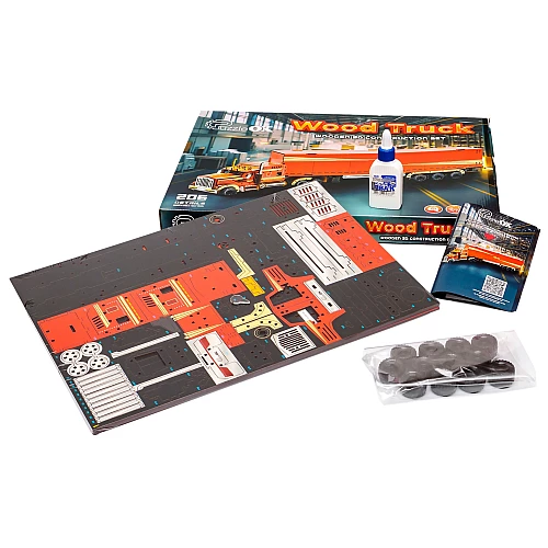 Дерев'яний 3D-конструктор Лісовоз (206 деталей) від PuzzleOk