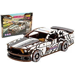 Дерев'яний 3D-конструктор Маскл-кар (162 деталі) від PuzzleOk