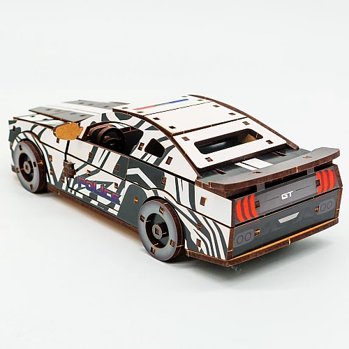 Дерев'яний 3D-конструктор Маскл-кар (162 деталі) від PuzzleOk