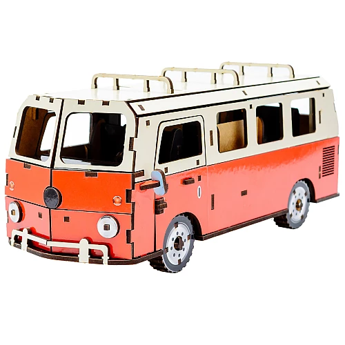 Деревянный 3D-конструктор Микроавтобус (156 деталей) от PuzzleOk