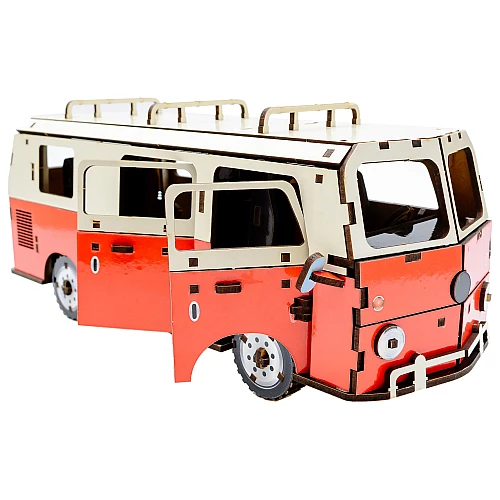 Деревянный 3D-конструктор Микроавтобус (156 деталей) от PuzzleOk