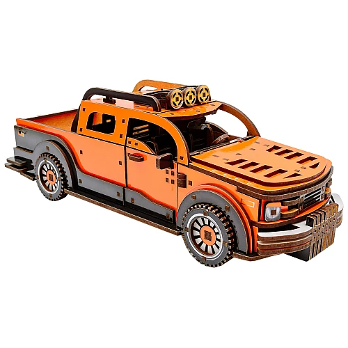 Дерев'яний 3D-конструктор Пікап (212 деталей) від PuzzleOk