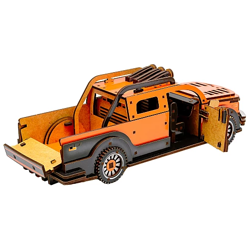 Дерев'яний 3D-конструктор Пікап (212 деталей) від PuzzleOk