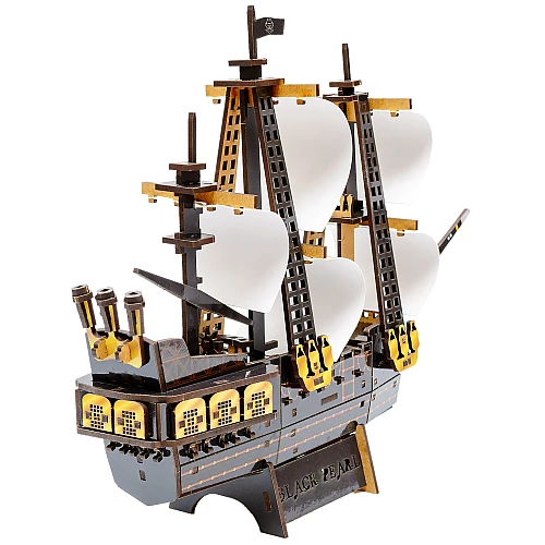 Дерев'яний 3D-конструктор Піратський корабель (196 деталей) від PuzzleOk