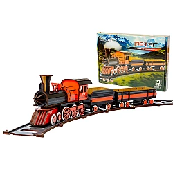 Дерев'яний 3D-конструктор Потяг (231 деталь) від PuzzleOk