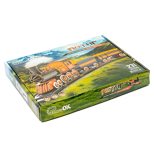 Деревянный 3D-конструктор Поезд (231 деталь) от PuzzleOk