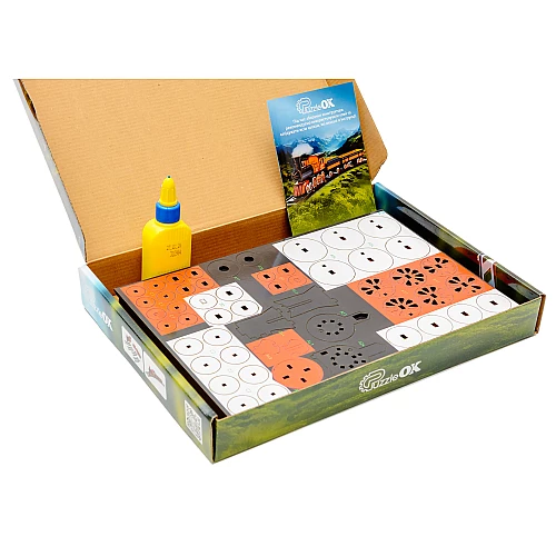 Деревянный 3D-конструктор Поезд (231 деталь) от PuzzleOk