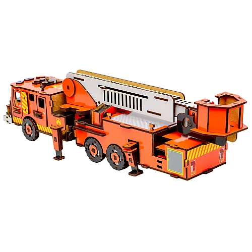 Деревянный 3D-конструктор Пожарная машина (318 деталей) от PuzzleOk