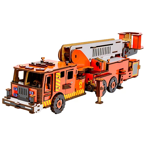 Деревянный 3D-конструктор Пожарная машина (318 деталей) от PuzzleOk