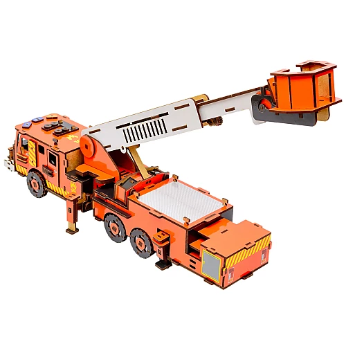 Деревянный 3D-конструктор Пожарная машина (318 деталей) от PuzzleOk