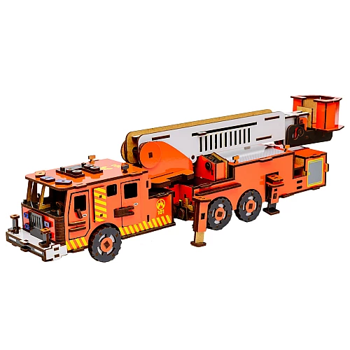 Деревянный 3D-конструктор Пожарная машина (318 деталей) от PuzzleOk