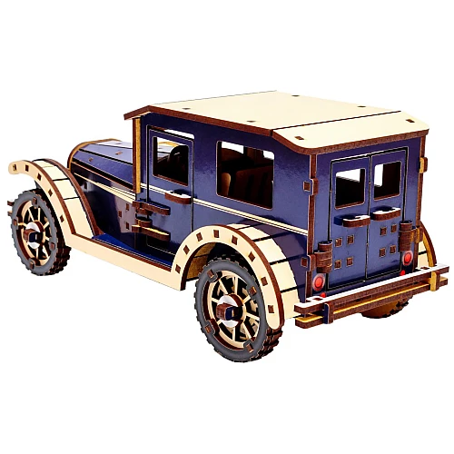 Дерев'яний 3D-конструктор Ретро автомобіль (140 деталей) від PuzzleOk