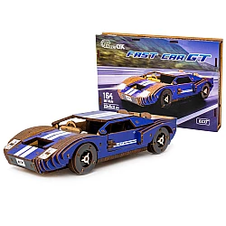 Дерев'яний 3D-конструктор Швидкий автомобіль GT (164 деталі) від PuzzleOk