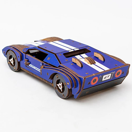 Деревянный 3D-конструктор Быстрый автомобиль GT (164 детали) от PuzzleOk