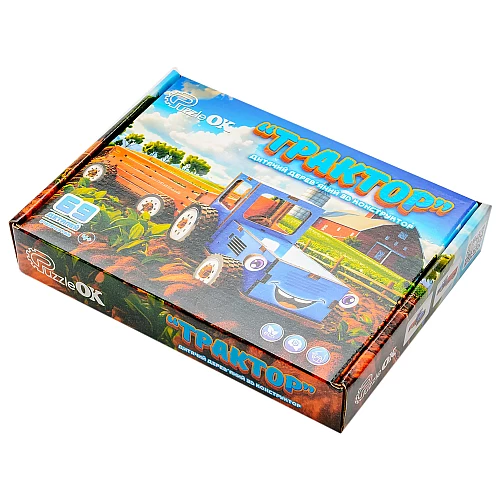 Дерев'яний 3D-конструктор Трактор (69 деталей) від PuzzleOk