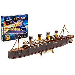 Дерев'яний 3D-конструктор Титанік (269 деталей) від PuzzleOk